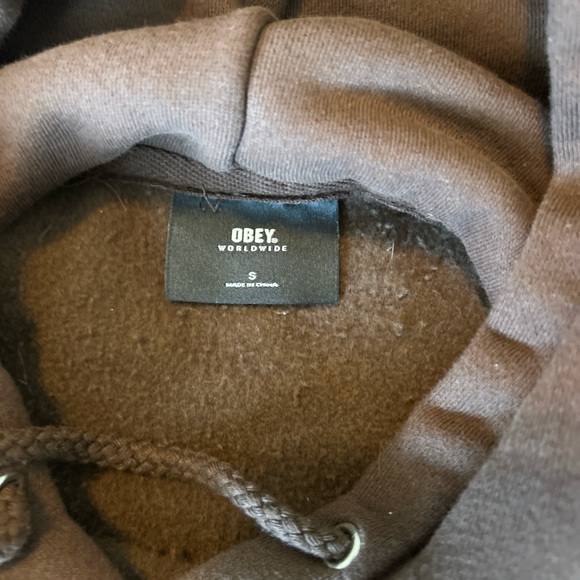 Obey fallen angels men's brown hoodie - Picture 4 of 4